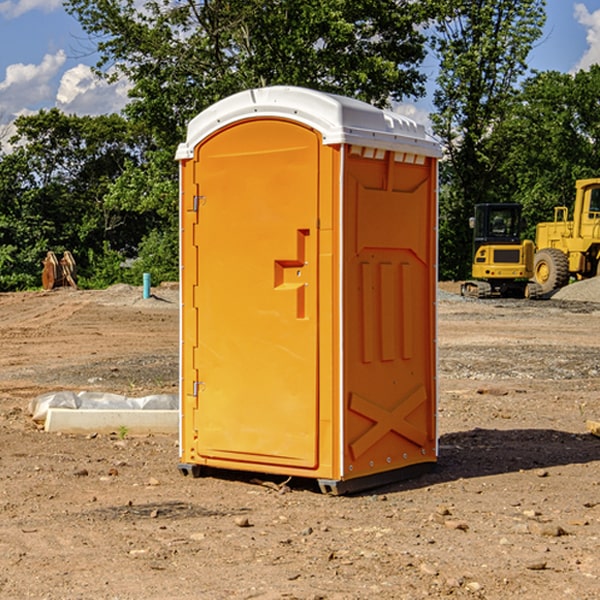 how can i report damages or issues with the portable restrooms during my rental period in Lake Camelot